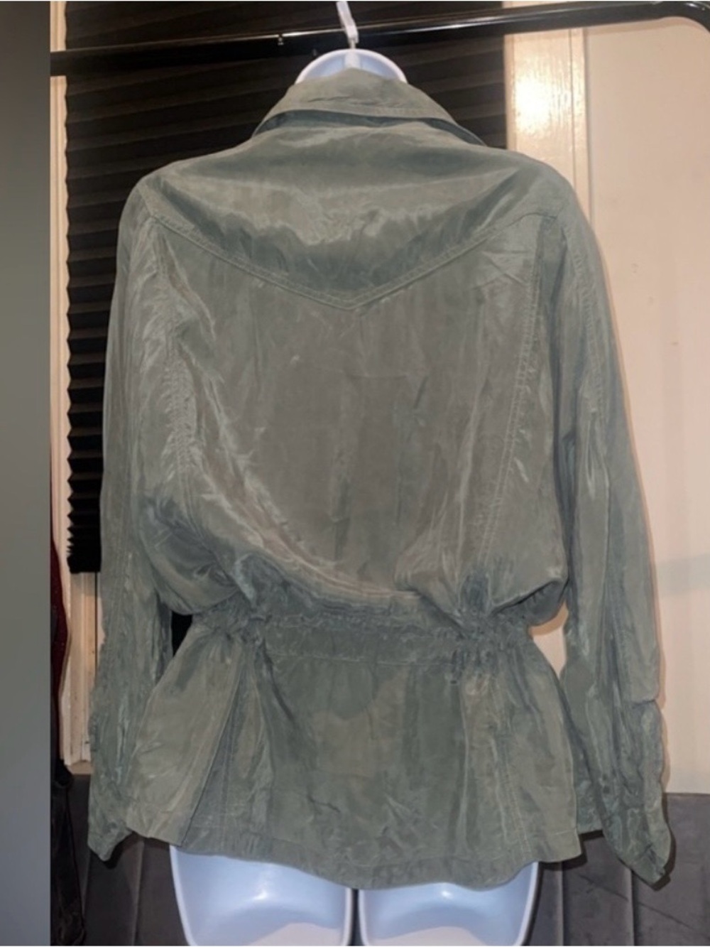 Free People Army Green Utility Jacket | Cupro NWOT SP (Runs Oversized) - Picture 3 of 8